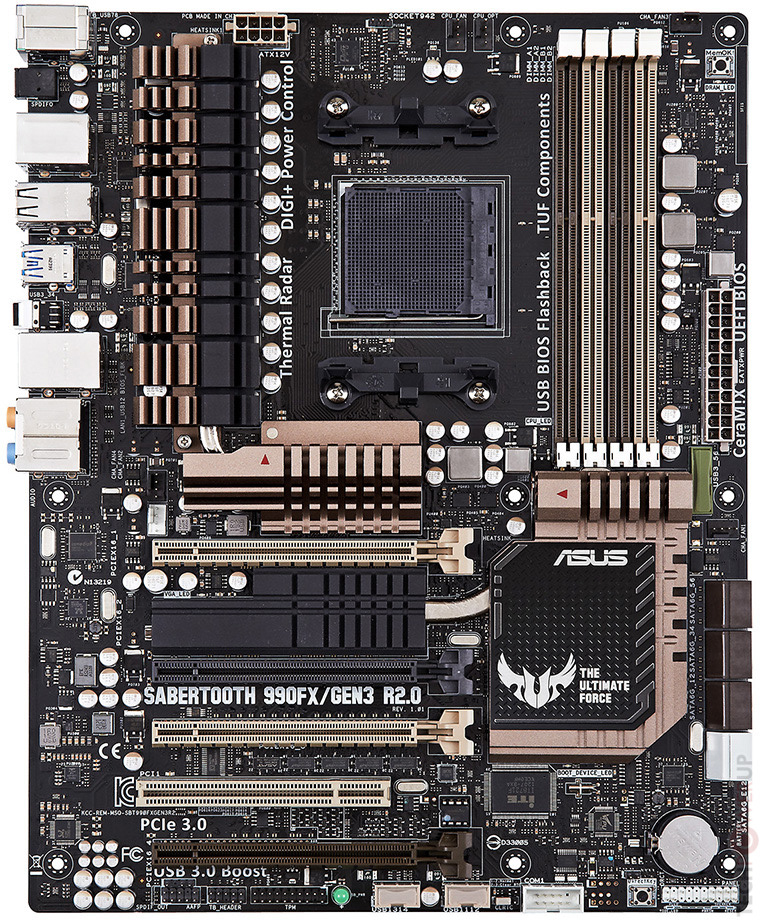 Asus Sabertooth 990FX GEN3 R2.0 Motherboard Specifications On